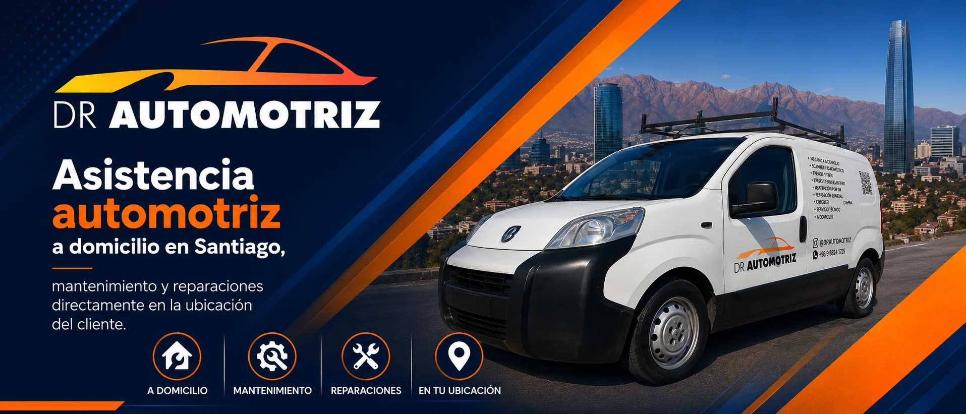 Asistencia Automotriz a Domicilio en Santiago - DRAUTOMOTRIZ servicio mecánico móvil 24/7 en toda la Región Metropolitana