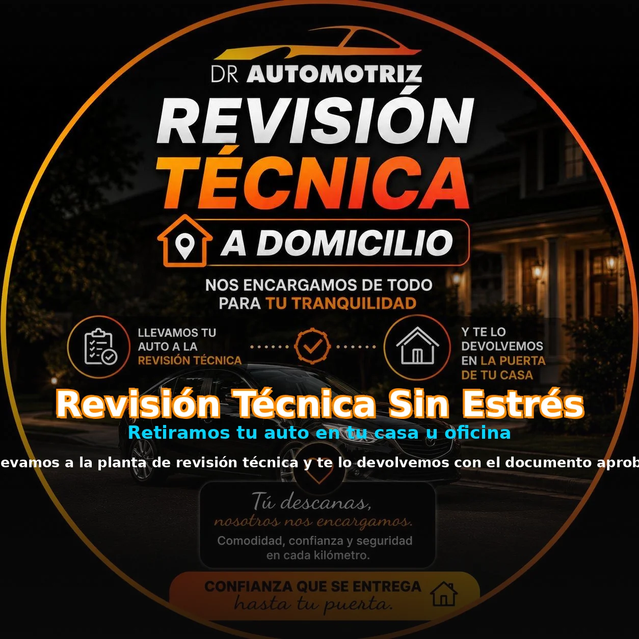 Revisión Técnica Sin Estrés en Conchalí - DRAUTOMOTRIZ retira tu auto, lo lleva a revisión técnica y te lo devuelve con el documento aprobado