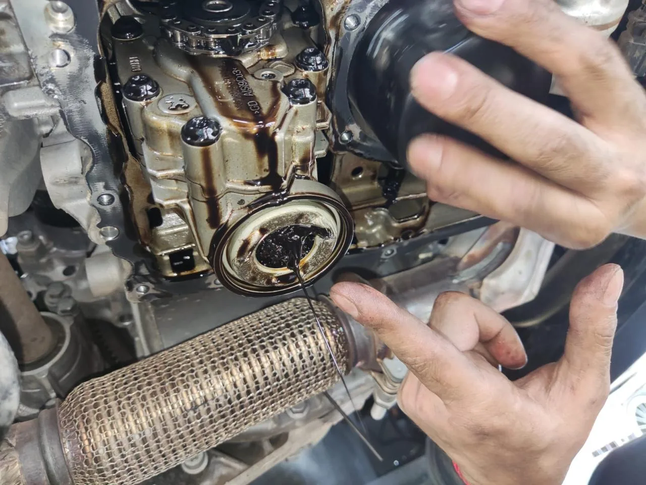 Cambio Filtro Aceite Motor Diesel Santiago
